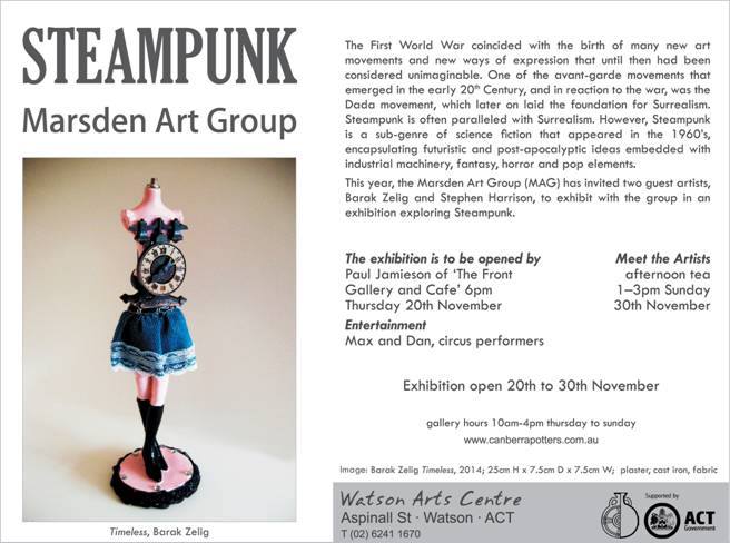 Steam Punk Exhibition Nov 20 The Front Gallery